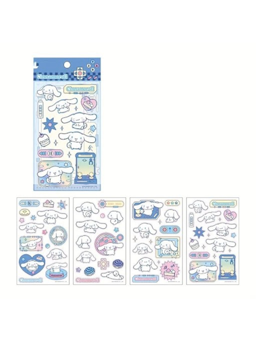 #CIN-2198 Cinnamoroll Sanrio Sticker Pack - Transparent - 4 Sheets Per Pack